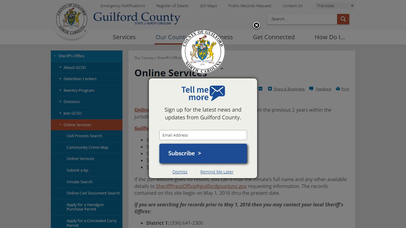 Online Services | Guilford County, NC